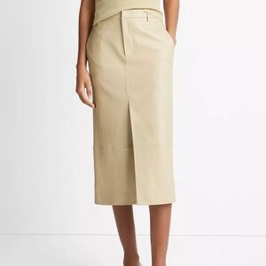 NEW Vince Leather Trouser Skirt
